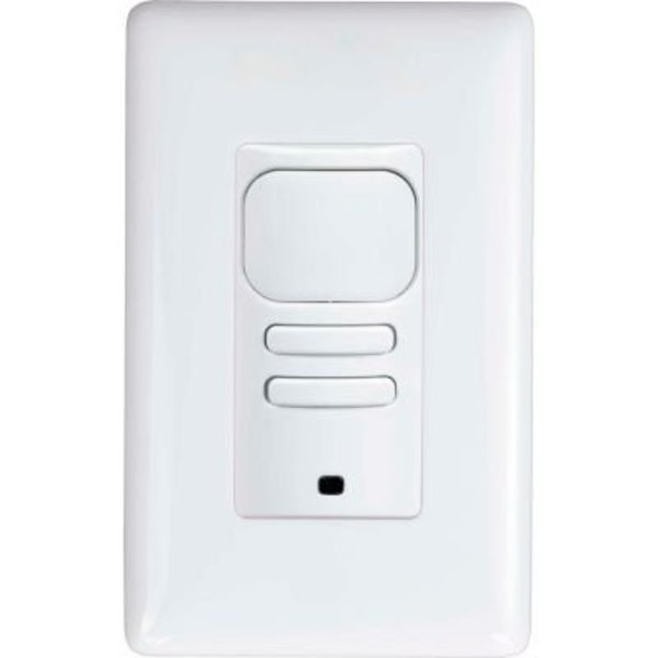 Hubbell Lighting Hubbell LightHawk PIR 2-Button Wall Switch Occupancy Sensor with Neutral, White LHDCIRD2-N-WH
